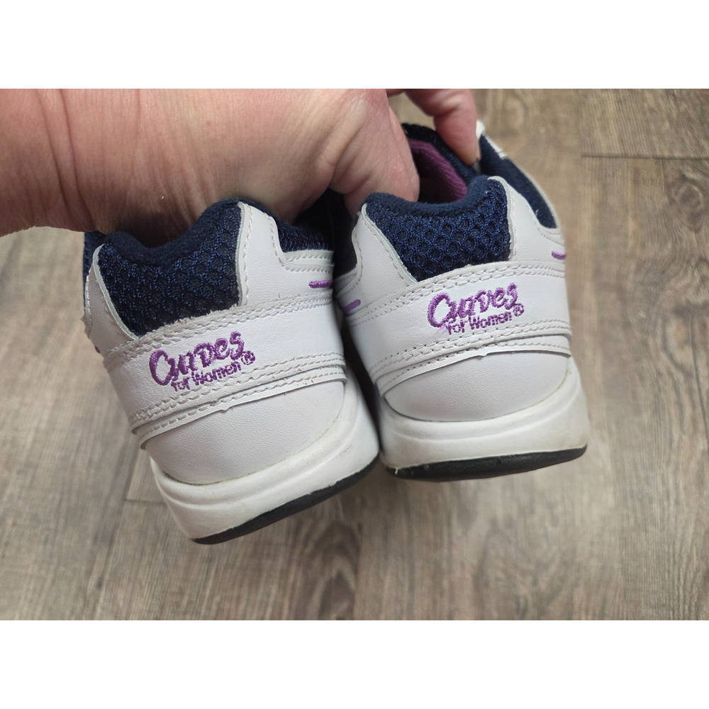 Curves for Women Sneakers Toning Fitness Shoes White Purple Leather - Size 8 - Picture 6 of 11